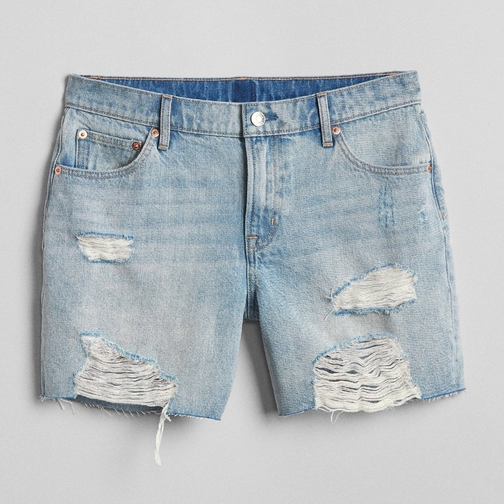 GAP Denim Shorts with Distressed Detail - Picture 4 of 6